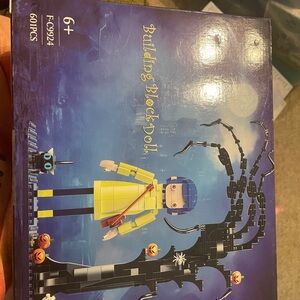 Building Block Doll Set with Blue and Yellow Colors